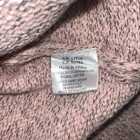 NWT Woman’s Papillon Blush Pink Cable Knit Sweater